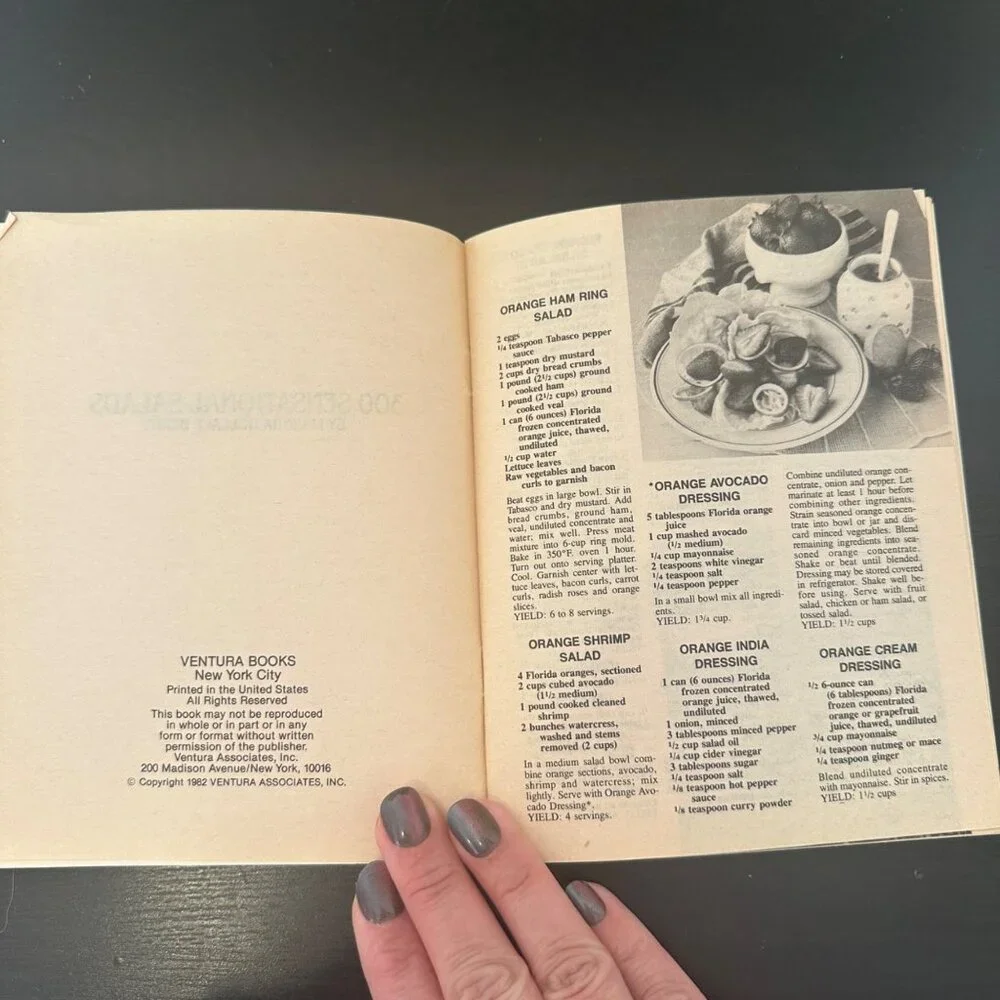 Sensational Salads Recipe Cookbook By Linda Hollace Berry 1982 Vintage Paperback